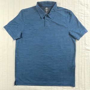Oakley Men's Heathered Blue Polo Shirt Medium